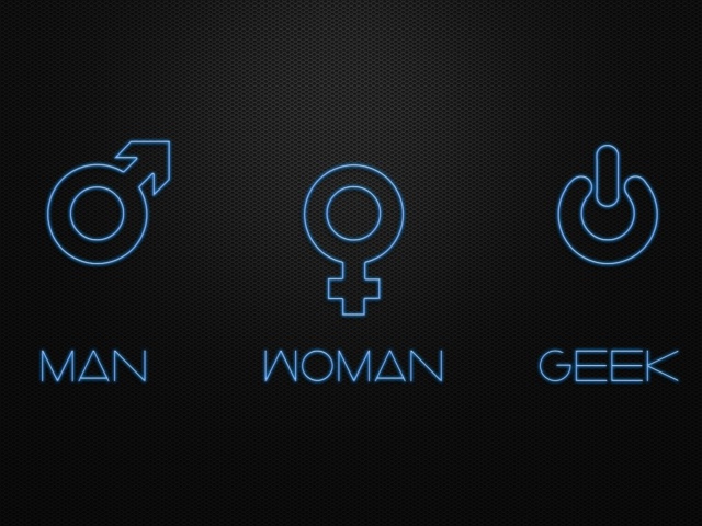 Screenshot №1 pro téma Man Woman Geek Signs 640x480