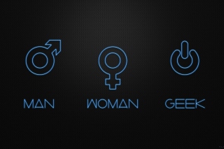 Man Woman Geek Signs - Obrázkek zdarma pro 1400x1050