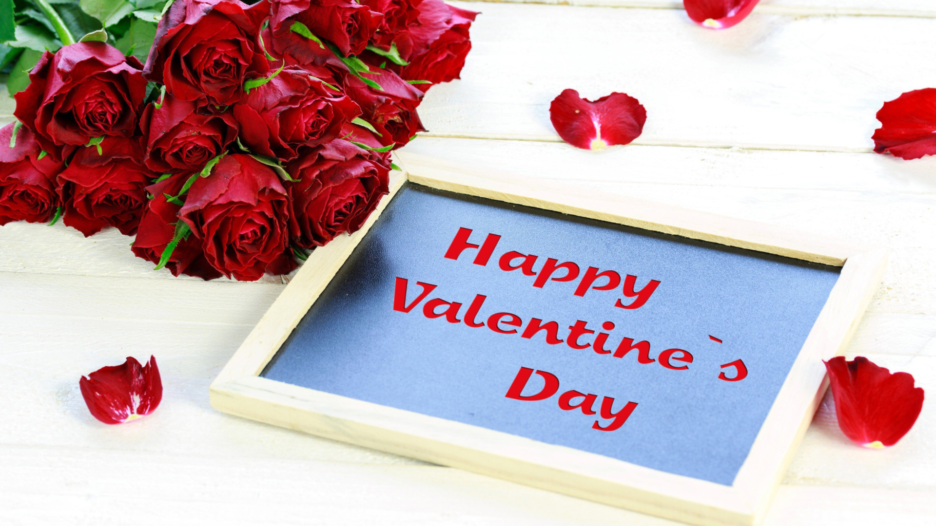 Sfondi Happy Valentines Day with Roses 1920x1080