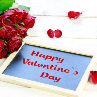 Happy Valentines Day with Roses papel de parede para celular para iPad Air