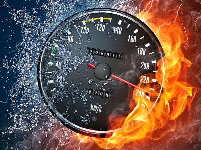 Screenshot №1 pro téma Fire Speedometer 640x480