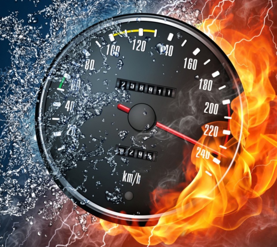 Screenshot №1 pro téma Fire Speedometer 960x854