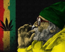 Обои Rastafari and Smoke Weeds 220x176