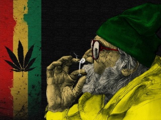 Fondo de pantalla Rastafari and Smoke Weeds 320x240