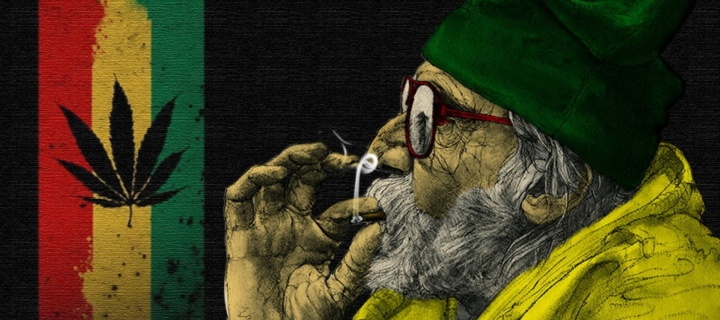 Fondo de pantalla Rastafari and Smoke Weeds 720x320