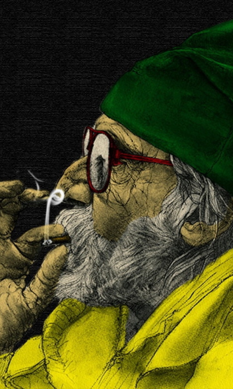Das Rastafari and Smoke Weeds Wallpaper 768x1280