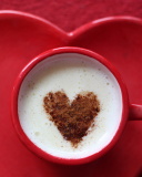 Small coffee mug and heart plate wallpaper 128x160