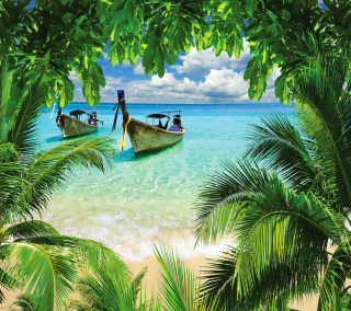 Kostenloses Tropical Beach In Curacao Wallpaper für iPad 2