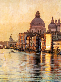 Обои Venice Grand Canal Art 240x320