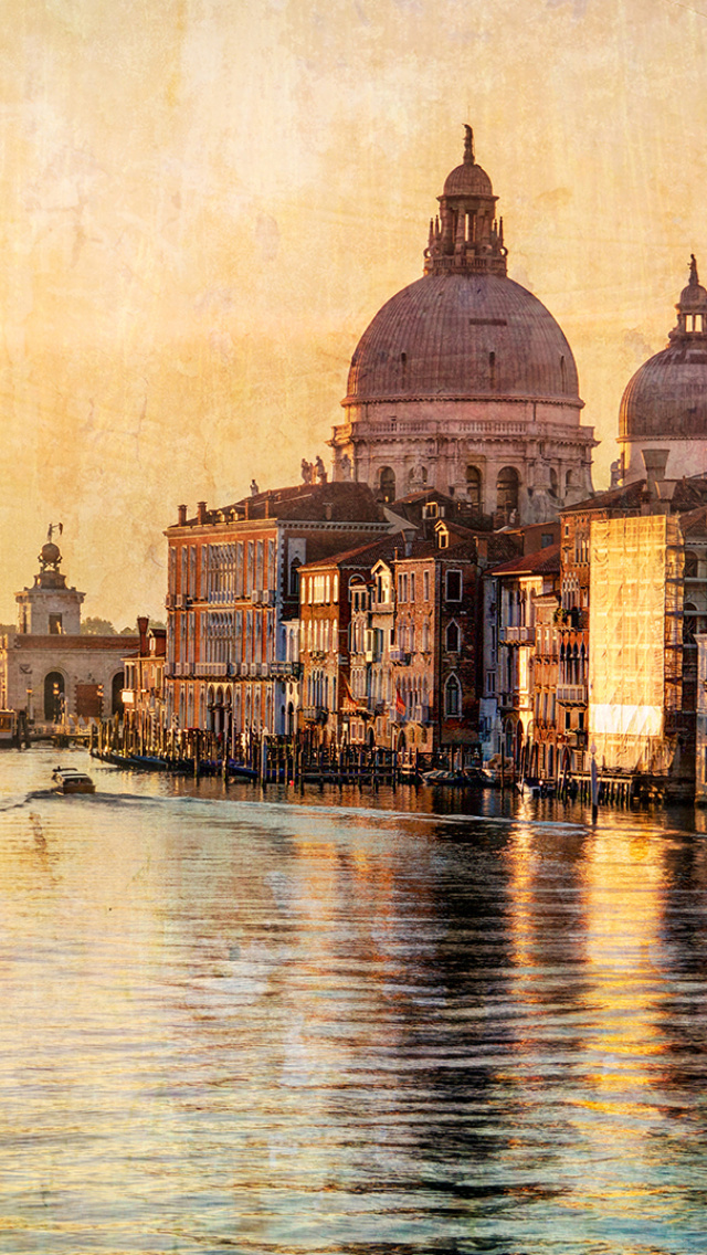 Обои Venice Grand Canal Art 640x1136