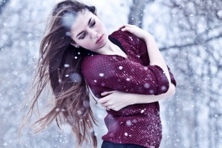 Обои Girl from a winter poem для Android
