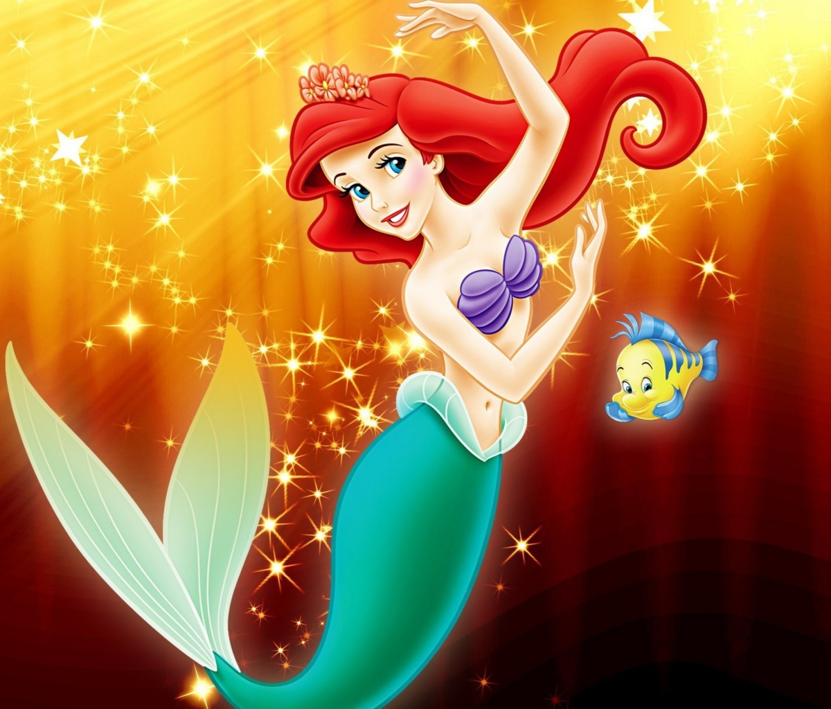 Sfondi Little Mermaid Walt Disney 1200x1024