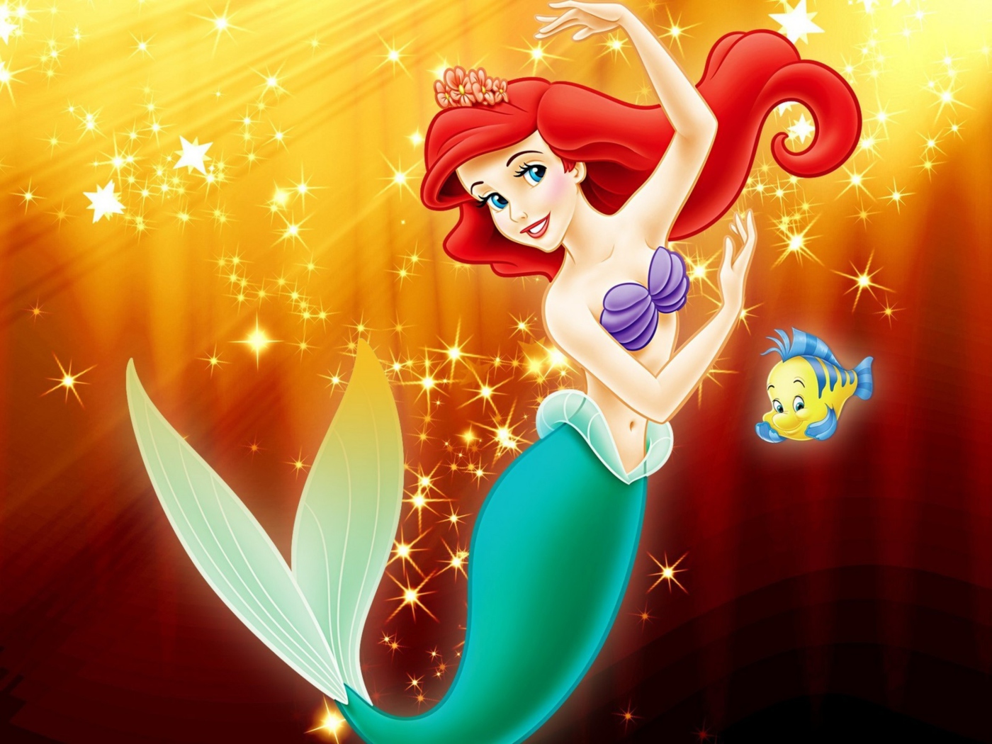Screenshot №1 pro téma Little Mermaid Walt Disney 1400x1050