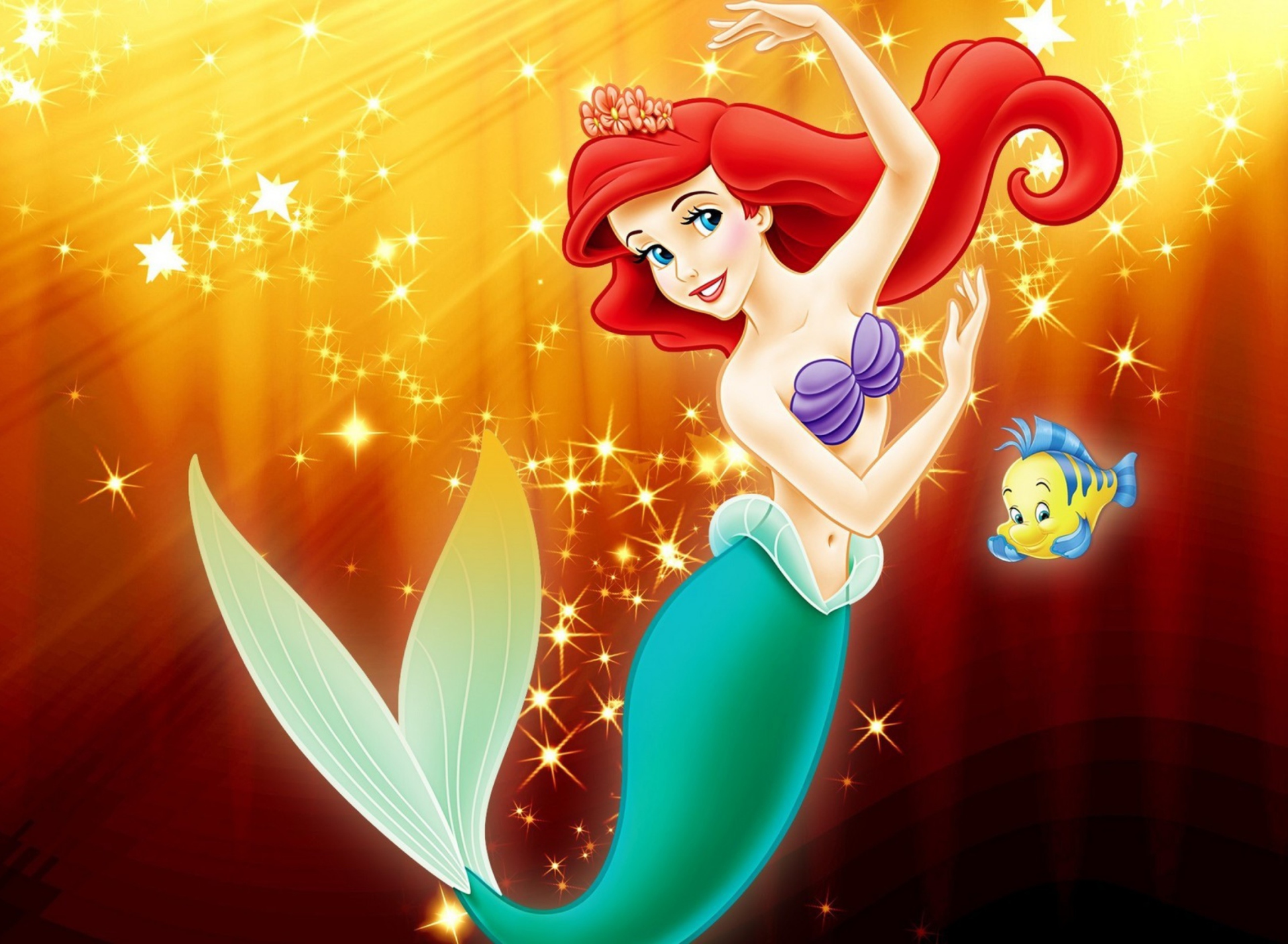 Fondo de pantalla Little Mermaid Walt Disney 1920x1408