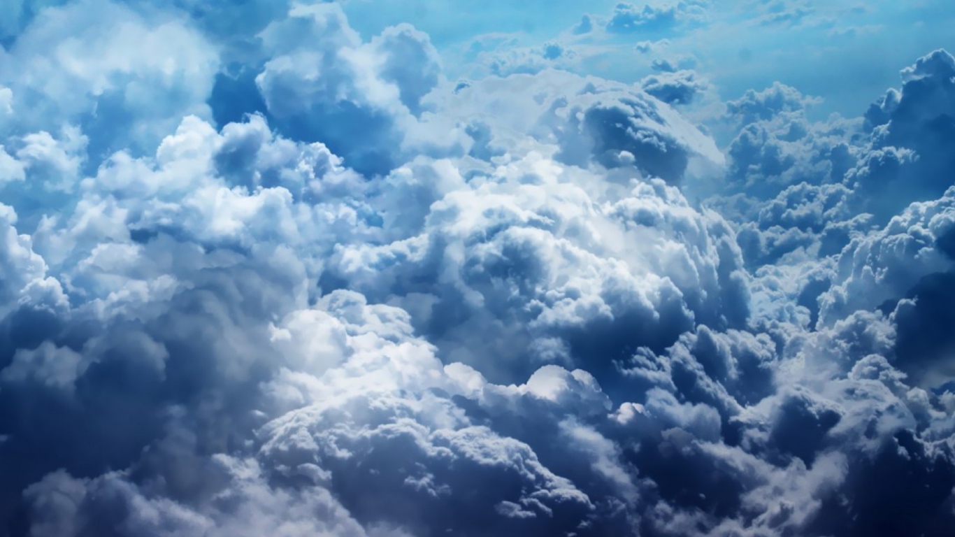 Screenshot №1 pro téma Wonderful Clouds 1366x768