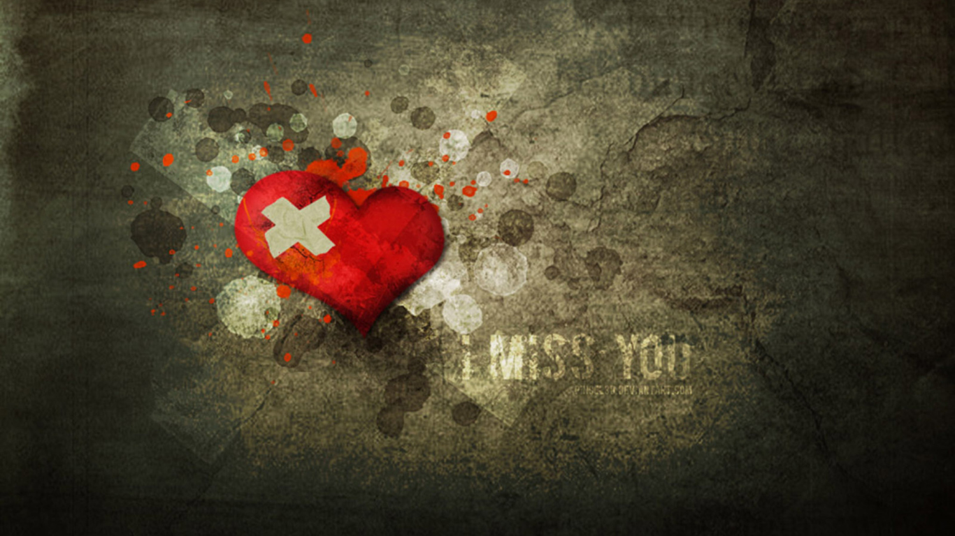 Fondo de pantalla I Miss You 1366x768