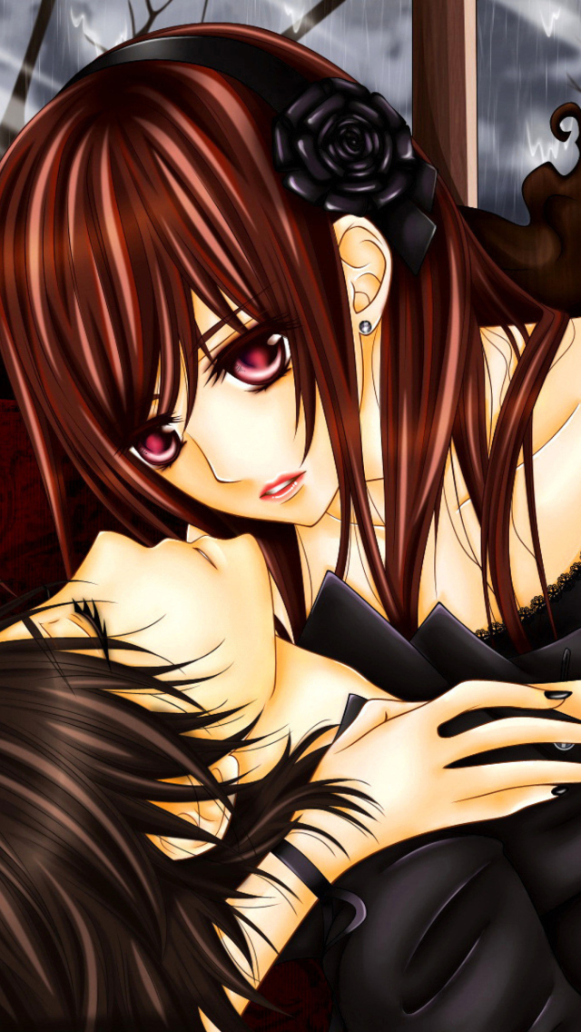 Screenshot №1 pro téma Yuki And Kaname - Vampire Knight 640x1136