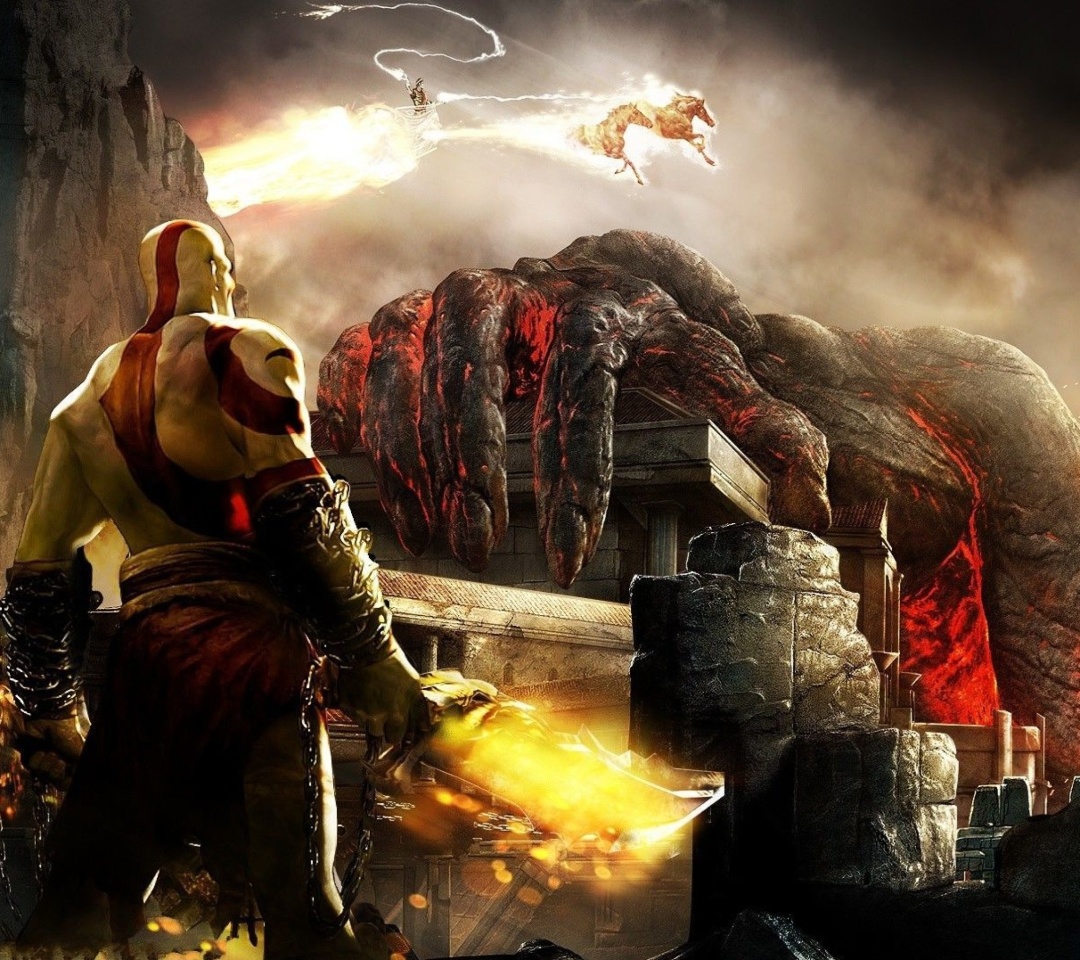 Das God of War III Wallpaper 1080x960
