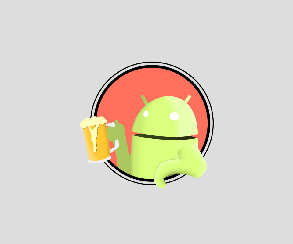 Beer Droid wallpaper 960x800