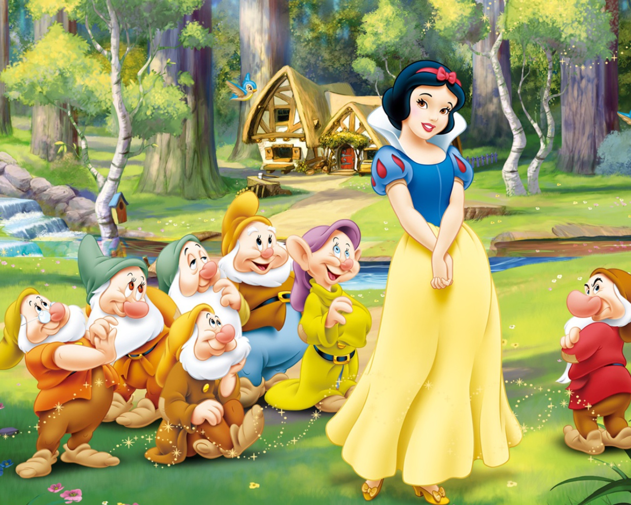 Fondo de pantalla Snow White and the Seven Dwarfs 1280x1024