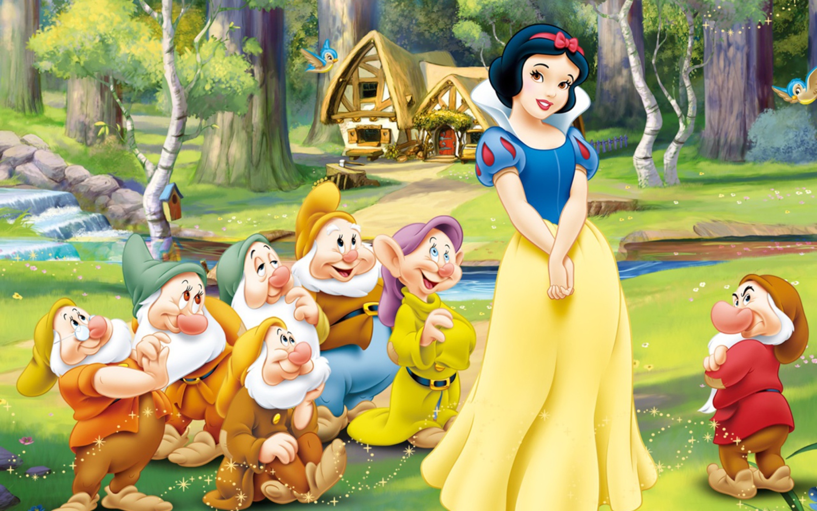 Screenshot №1 pro téma Snow White and the Seven Dwarfs 1680x1050
