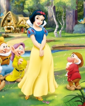 Das Snow White and the Seven Dwarfs Wallpaper 176x220