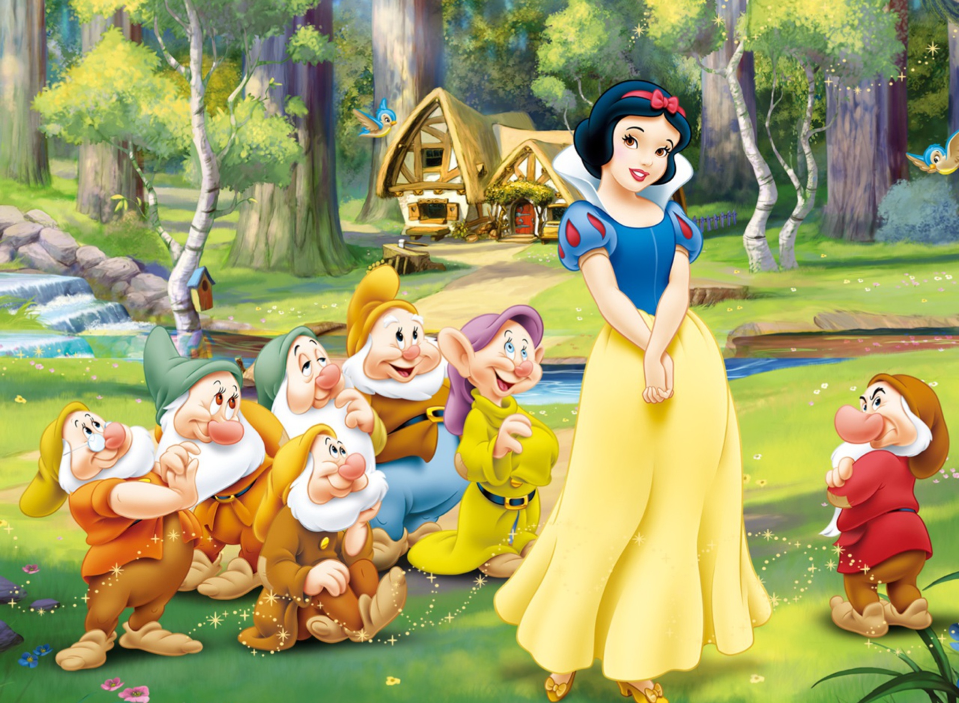 Das Snow White and the Seven Dwarfs Wallpaper 1920x1408