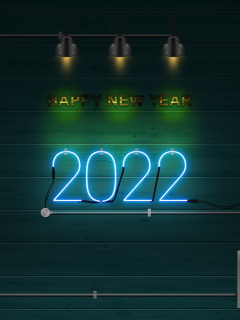 Das Happy New Year 2022 Photo Wallpaper 240x320