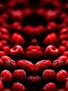 Appetizing Raspberries wallpaper 240x320