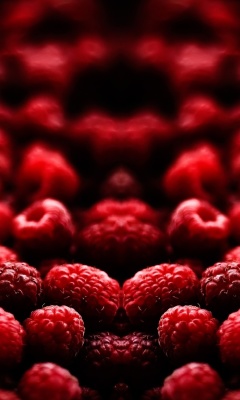 Appetizing Raspberries wallpaper 240x400