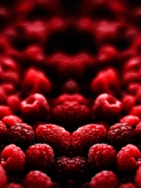 Das Appetizing Raspberries Wallpaper 480x640