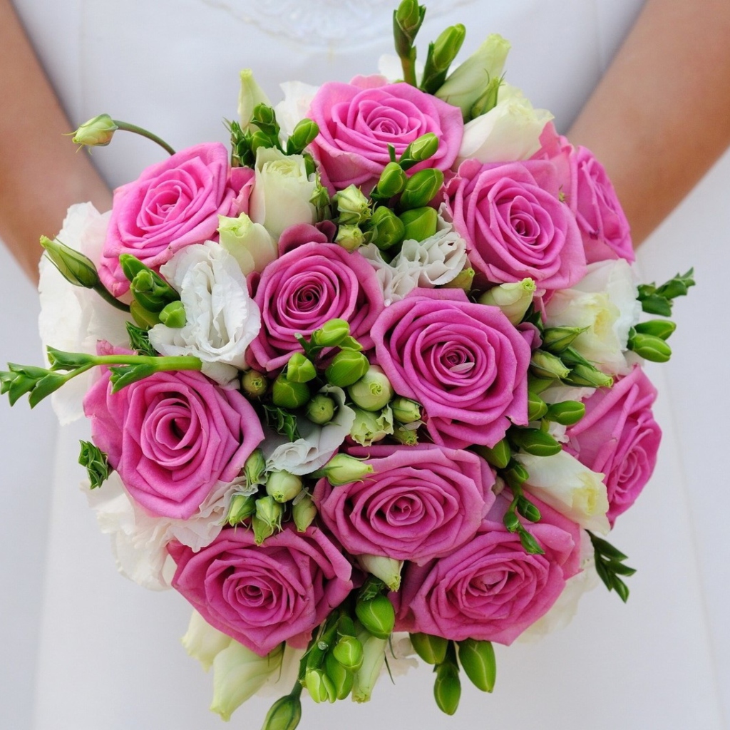 Pink Wedding Bouquet wallpaper 1024x1024