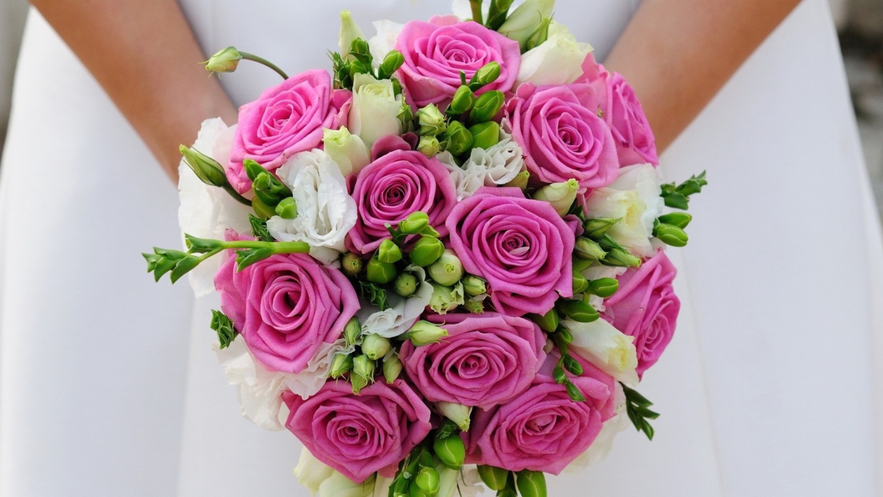 Das Pink Wedding Bouquet Wallpaper 1280x720