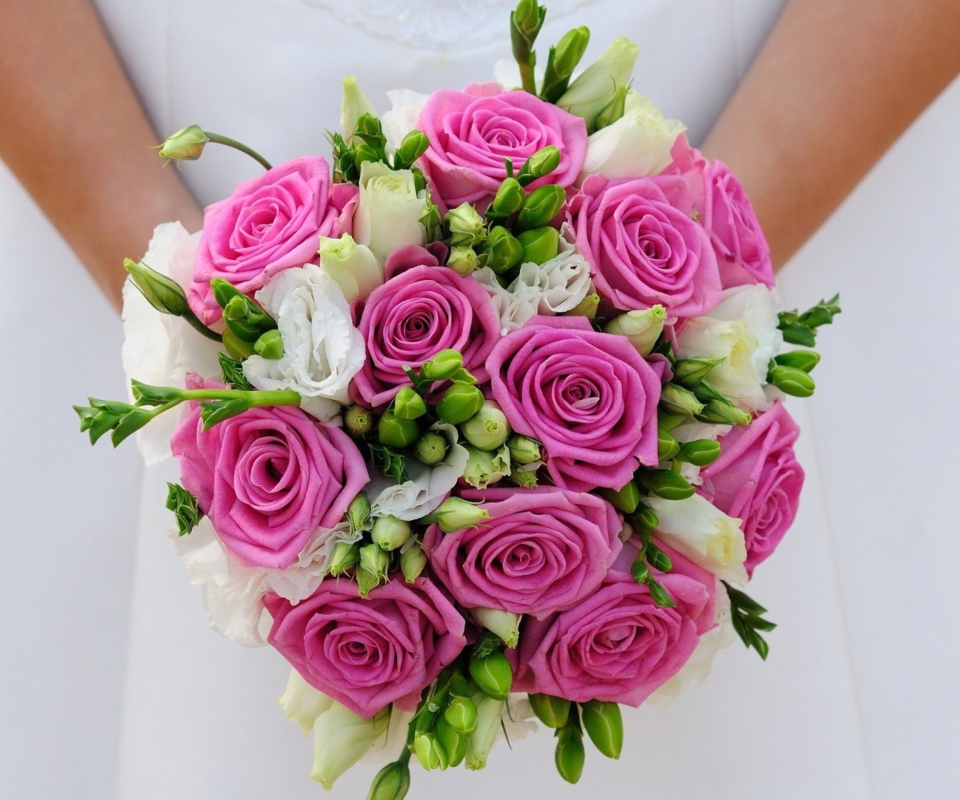 Screenshot №1 pro téma Pink Wedding Bouquet 960x800