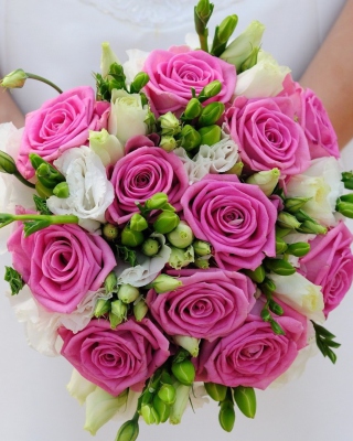 Pink Wedding Bouquet - Obrázkek zdarma pro 132x176