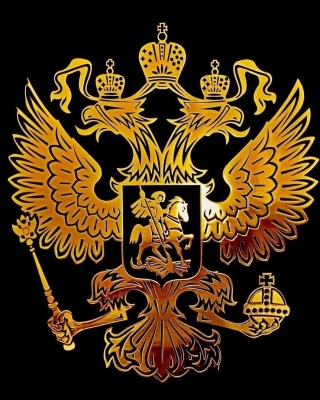 Kostenloses Russian coat of arms golden Wallpaper für 176x220