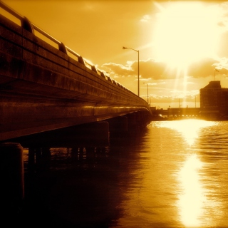 Sunlit Bridge Background for 2048x2048