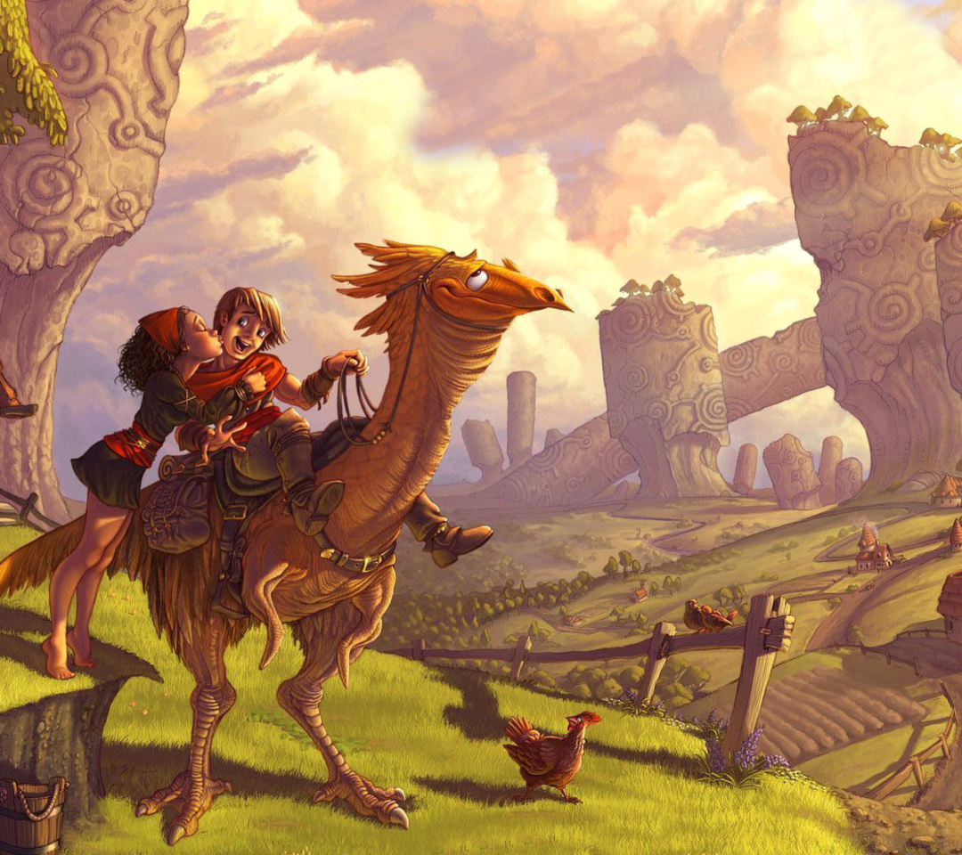 Das Dragon Riders Wallpaper 1080x960