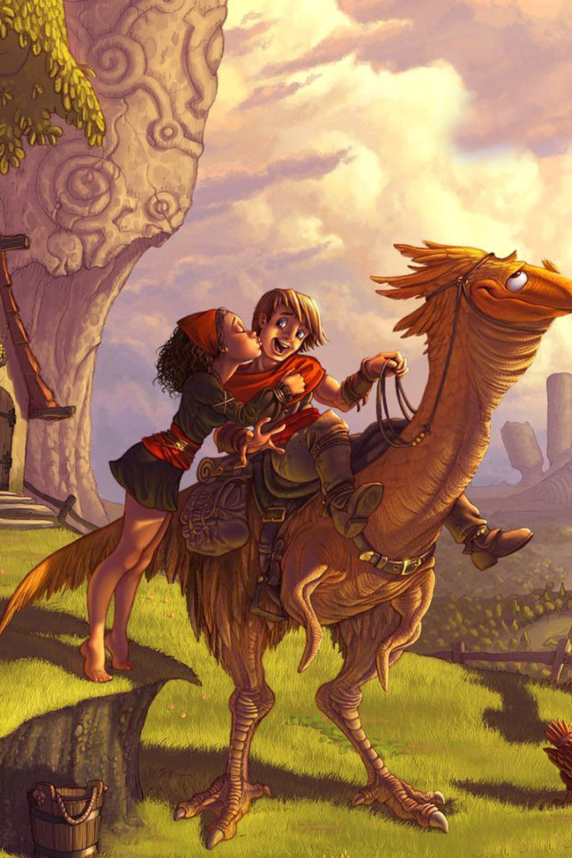 Das Dragon Riders Wallpaper 640x960