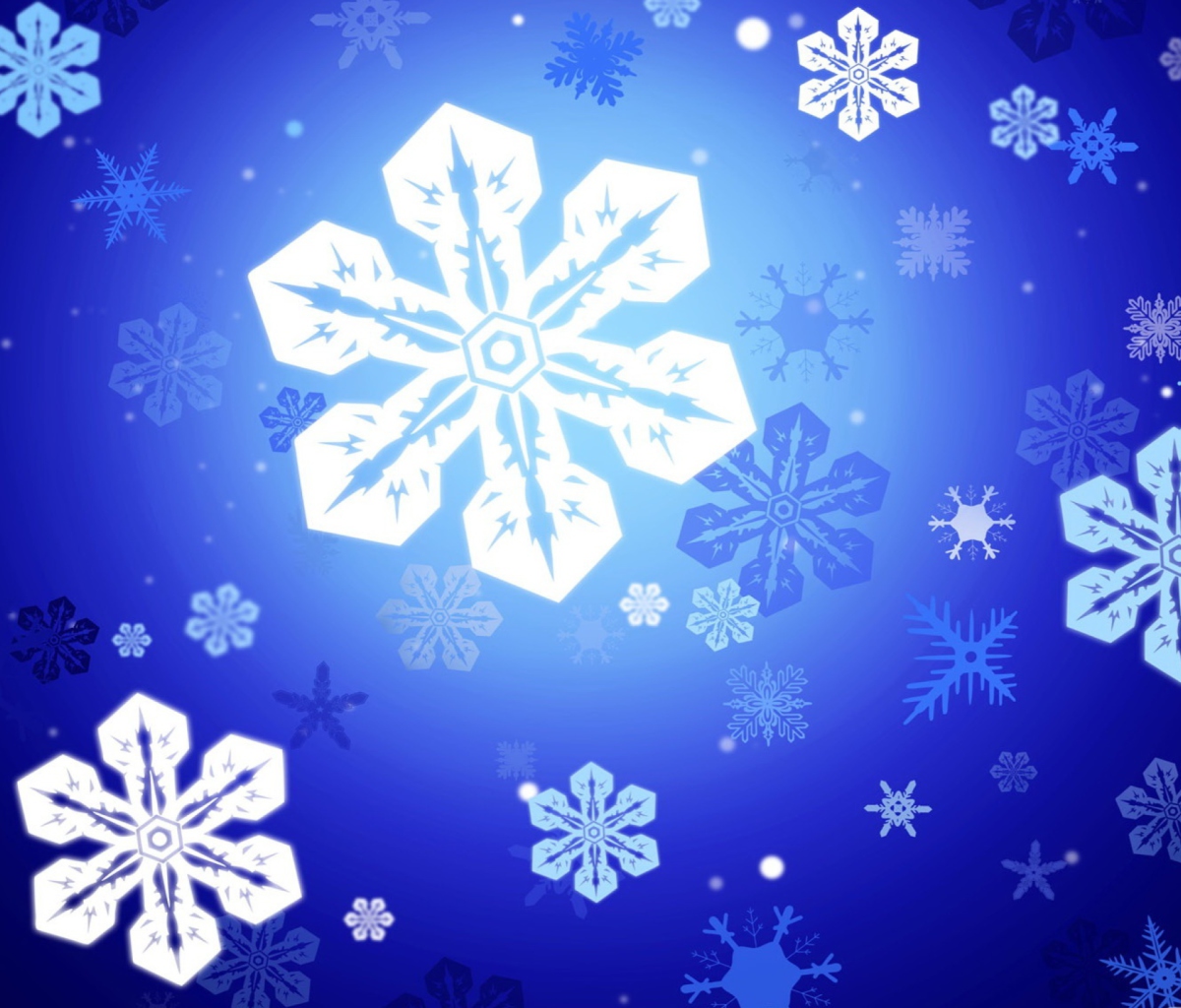 Screenshot №1 pro téma New Year Snowflakes 1200x1024