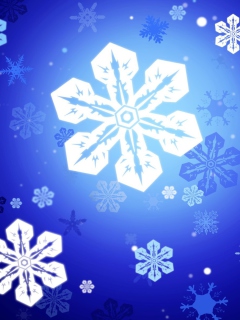 Das New Year Snowflakes Wallpaper 240x320