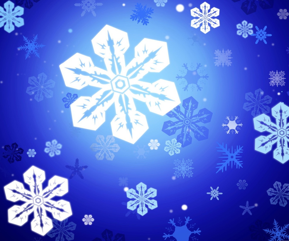 Screenshot №1 pro téma New Year Snowflakes 960x800