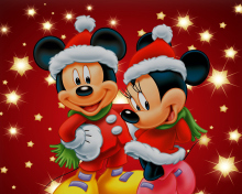 Das Mickey And Mini Mouse Christmas Time Wallpaper 220x176