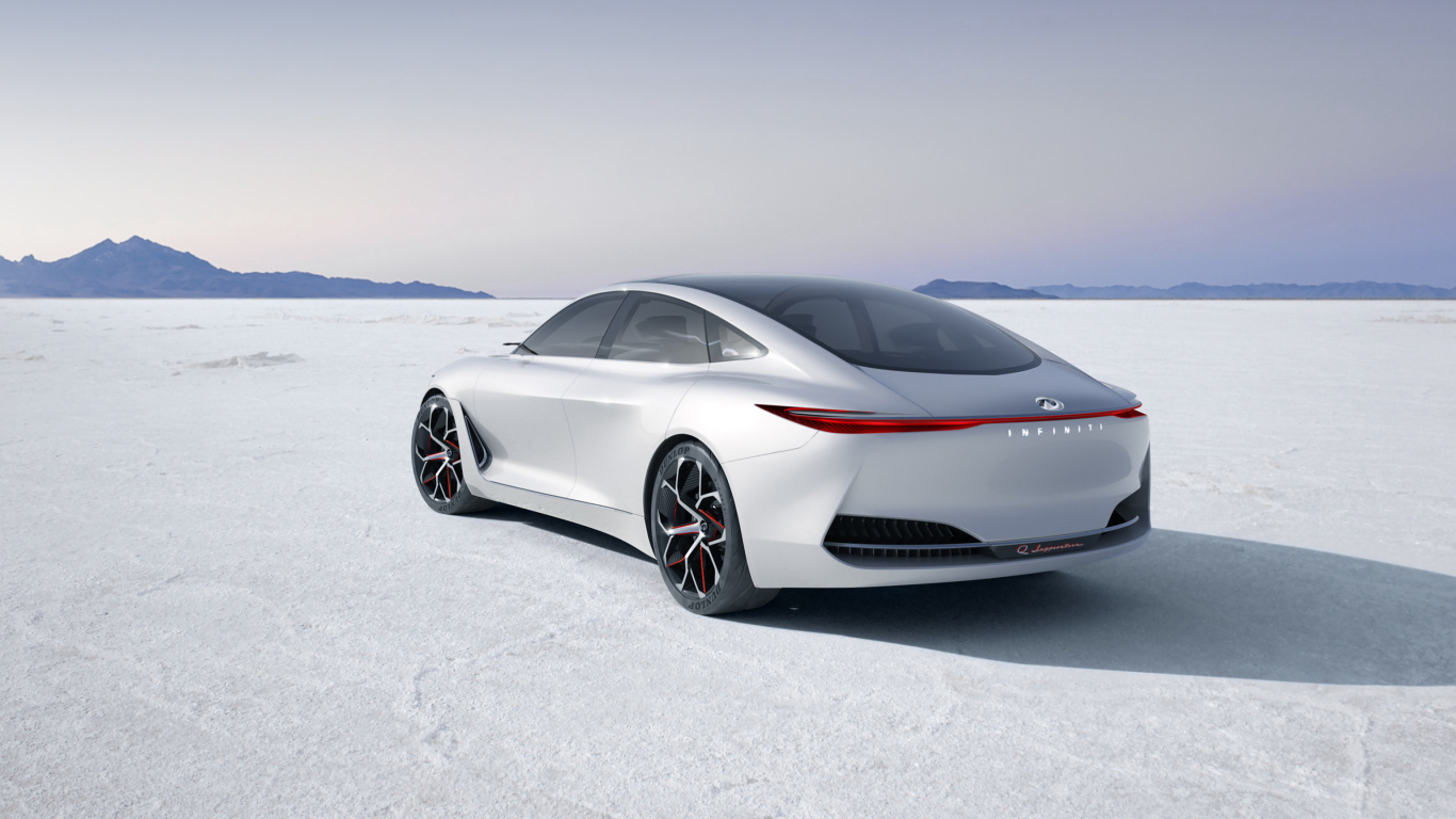 Обои Infiniti Q Inspiration Futuristic Sedan 1366x768