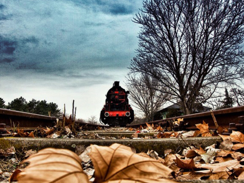 Train On Railroad Tracks screenshot #1 800x600