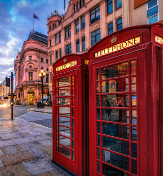 London Phone Booths sfondi gratuiti per 128x128