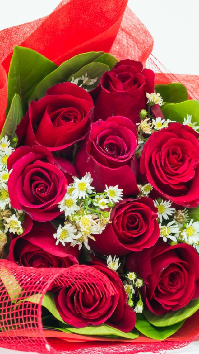 Das Romantic and Elegant Bouquet Wallpaper 640x1136