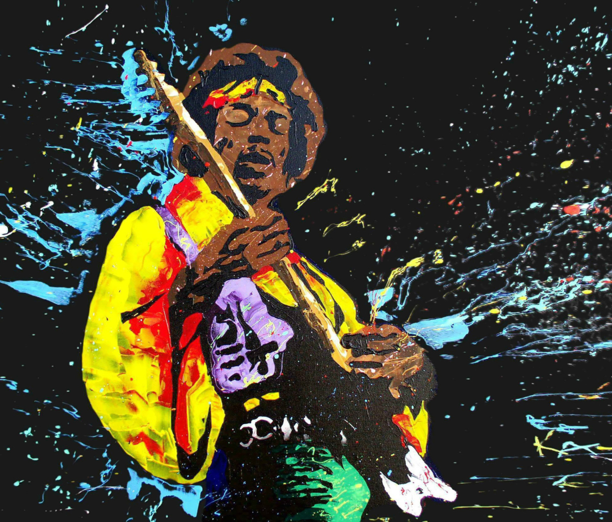 Screenshot №1 pro téma Jimi Hendrix Painting 1200x1024