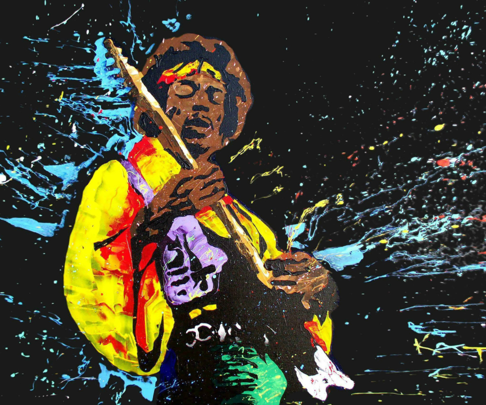 Screenshot №1 pro téma Jimi Hendrix Painting 960x800