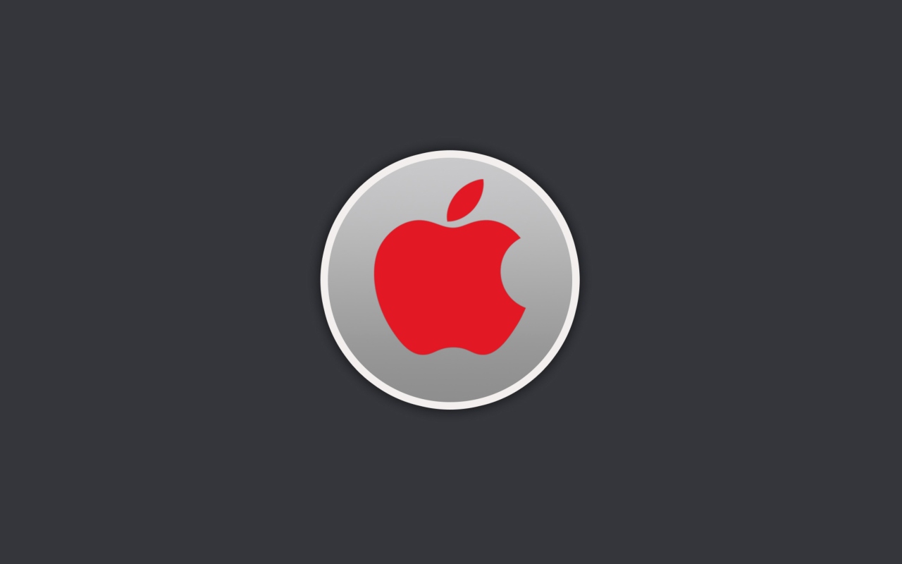 Sfondi Apple Computer Red Logo 1280x800